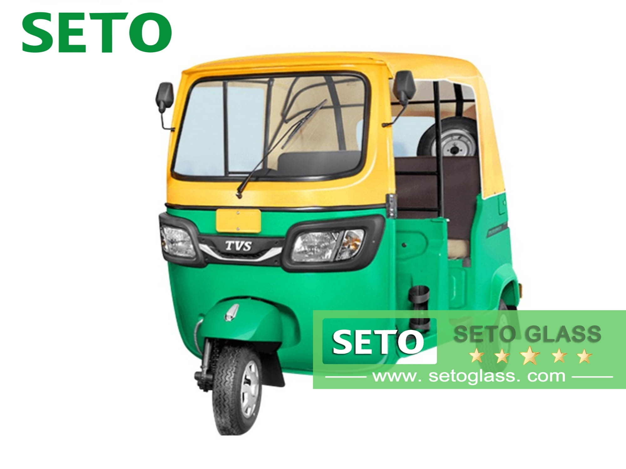SETO Factory produce 4.76mm 5.76mm BAJAJ TVS king windshield 