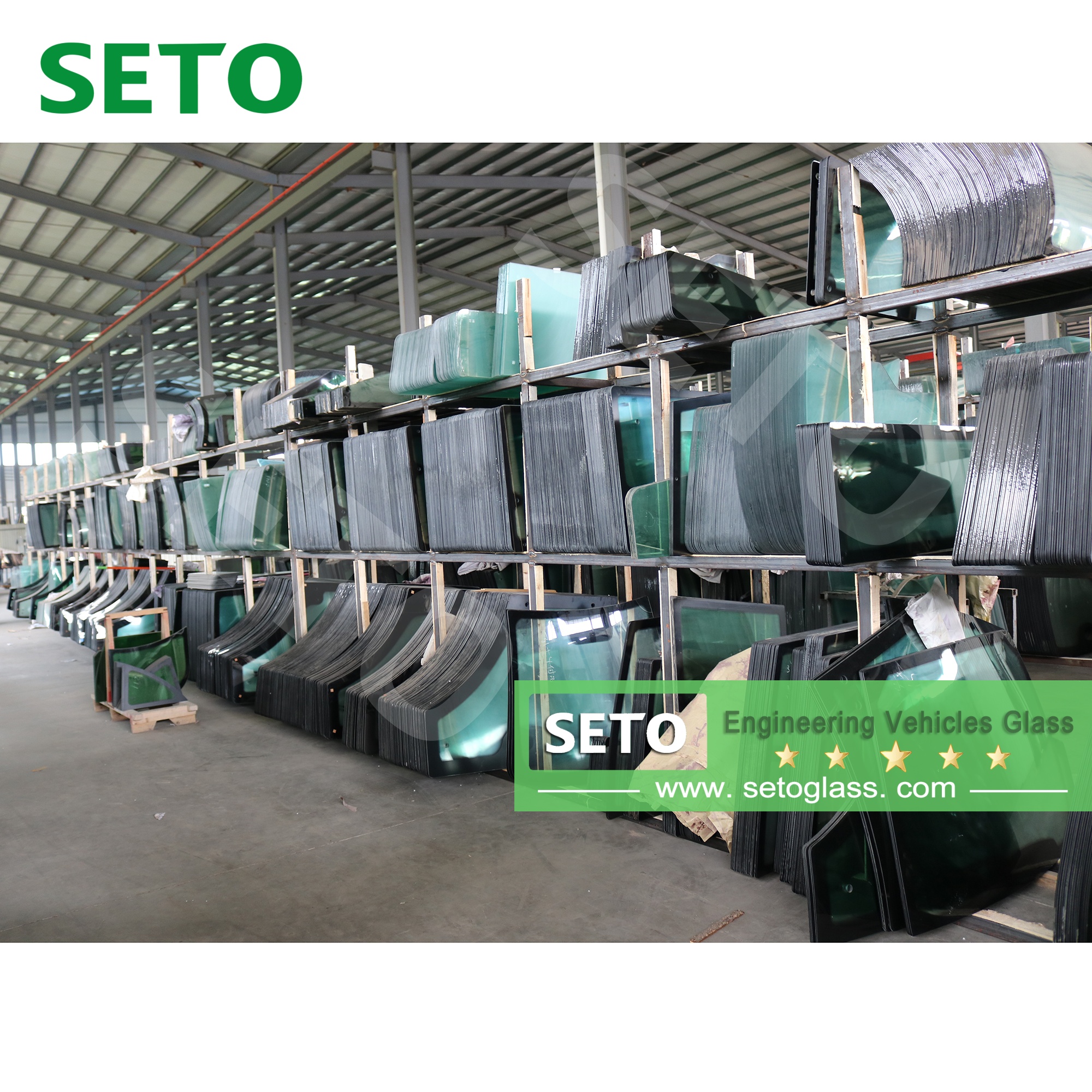 Tempered Hoist Chain Block /Crane/Derrick Engineering Vehicle Glass Windshield Glass