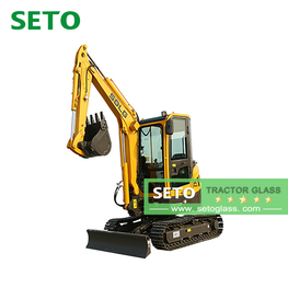 Tempered Engineering Vehicles Windscreen Glass Digger Excavator Windshield Glass