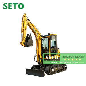 Tempered Engineering Vehicles Windscreen Glass Digger Excavator Windshield Glass