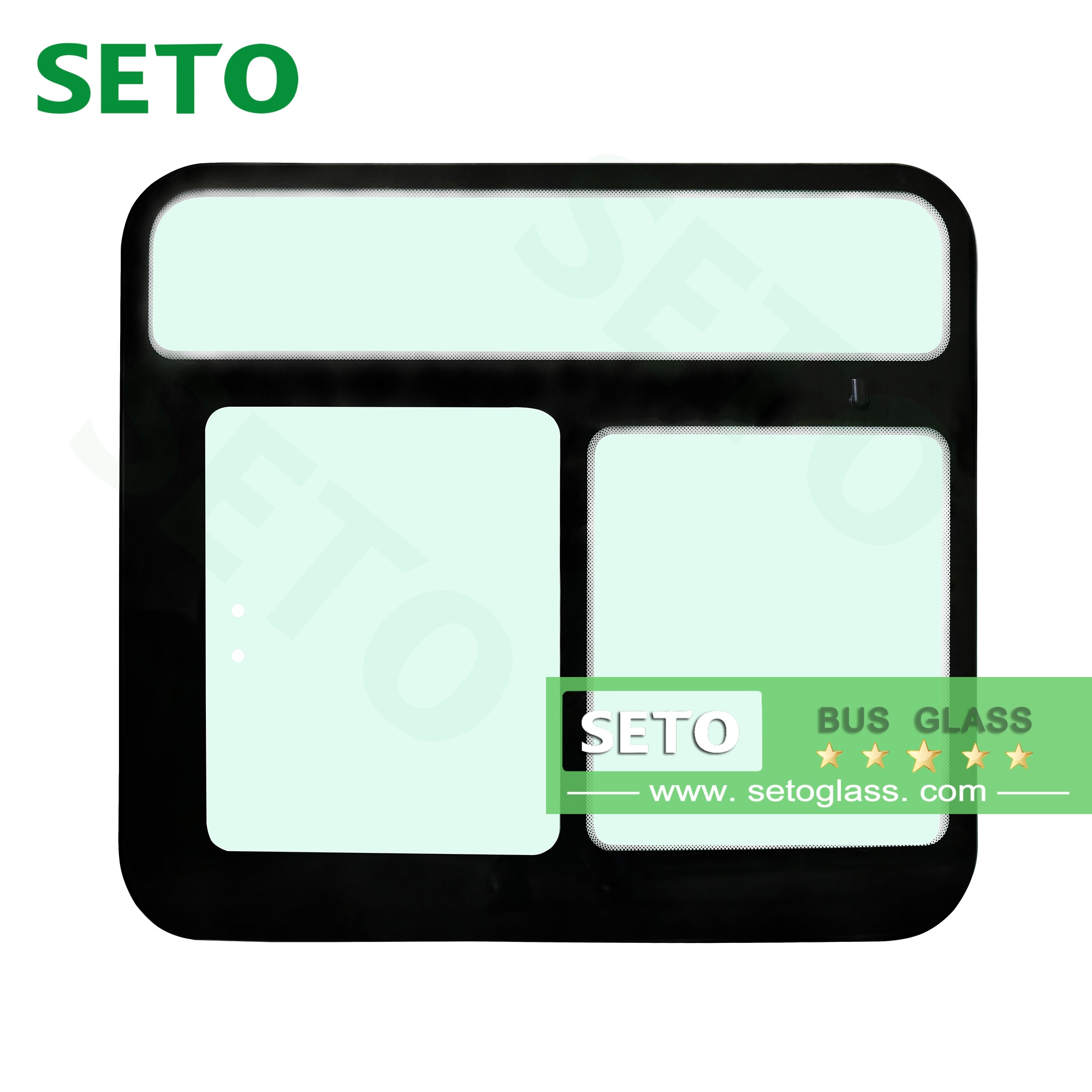 China Laminated Bus Windshield Tempered Bus Pats Bus Side Window Glass for Yutong Hiace