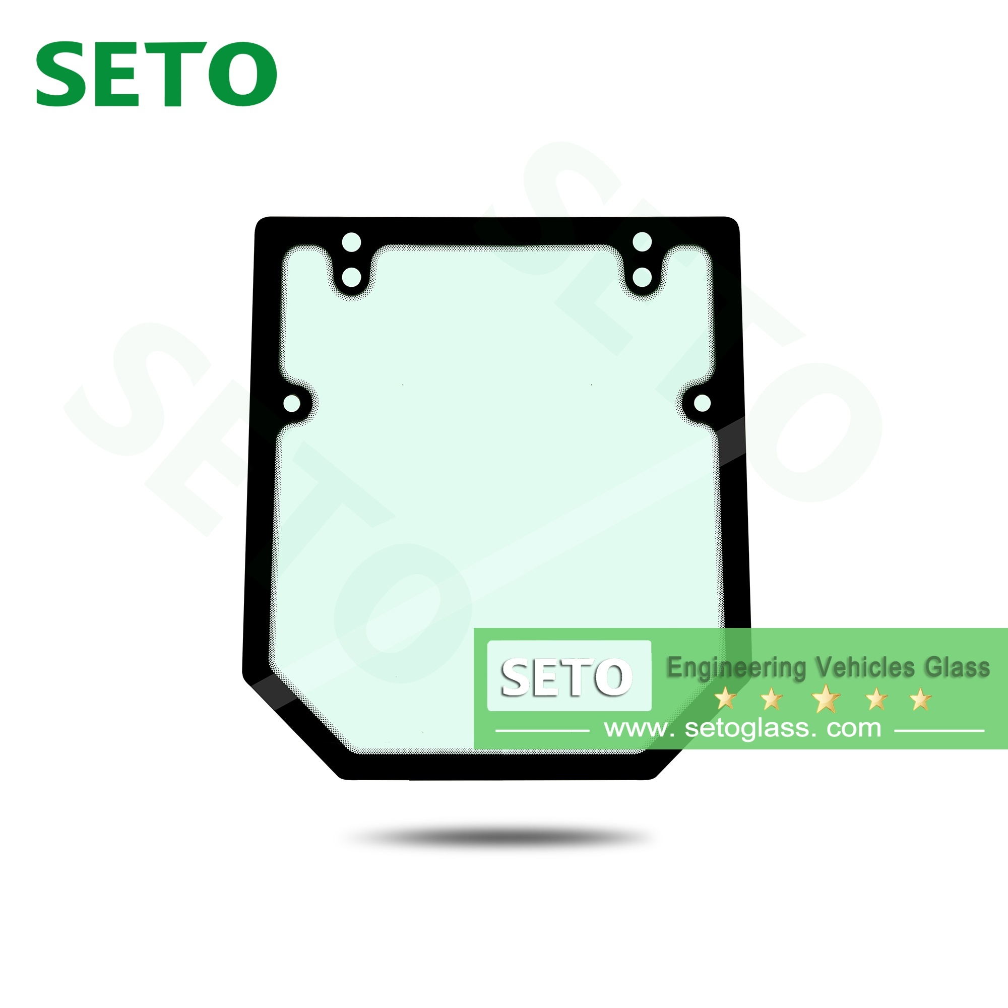 Tempered Earthmover/Pushdozer/Bulldozer Windshield Glass Engineering Vehicle Glass