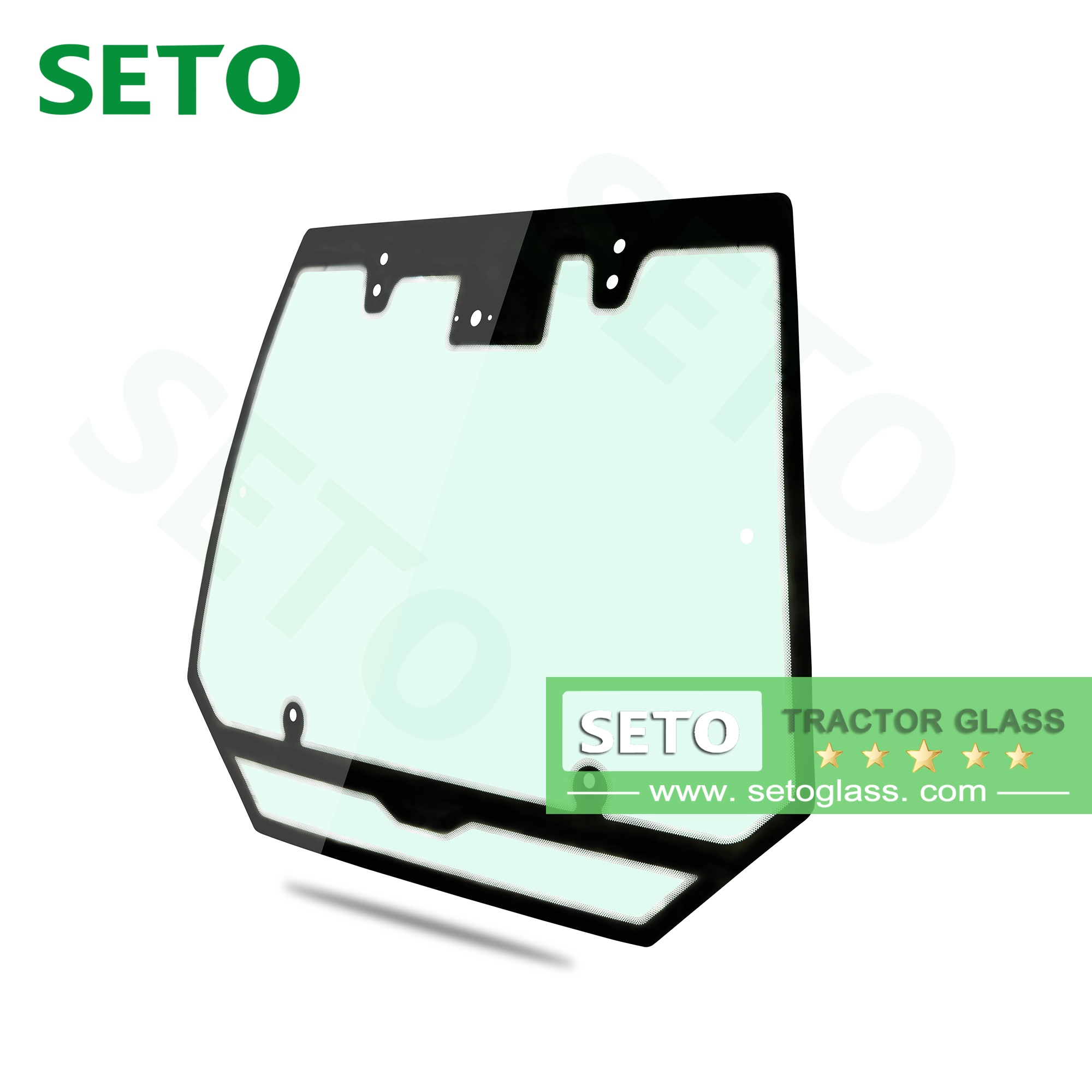 Tractor Cab Glass Tempered Safety Side Door Window Glass 